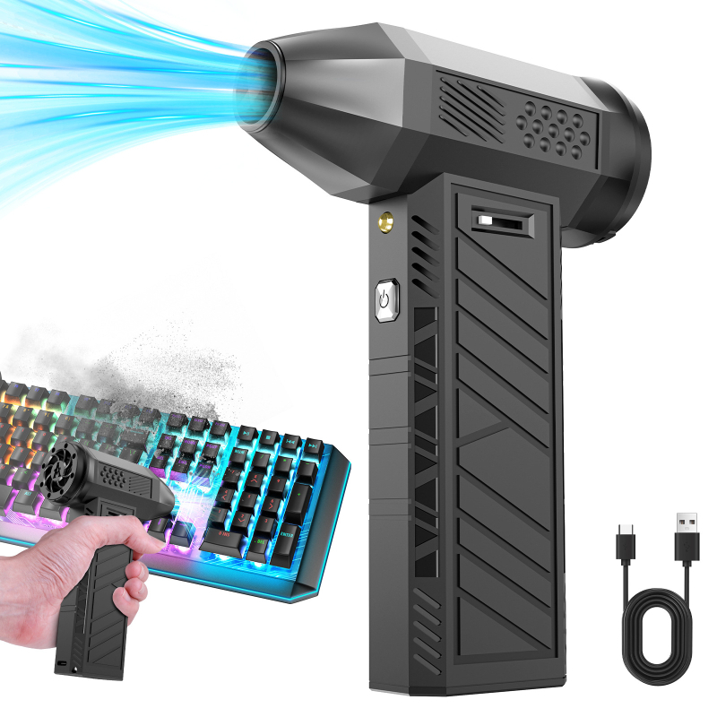 Μίνι αεροφυσητήρας για αφαίρεση σκόνης με κινητήρα χωρίς ψήκτρες, ασύρματο χειριστήριο, ABS περίβλημα, turbo υψηλής ταχύτητας