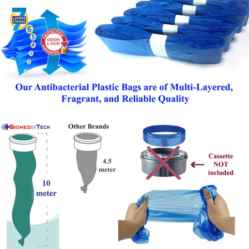 Σακούλες αποσμητικές για κάδο πάνων, PE, επίπεδο άνοιγμα, μίας χρήσης, 48 τεμάχια, για οικιακή χρήση, συμβατές με Genie Angelcare διπλωμένες σακούλες