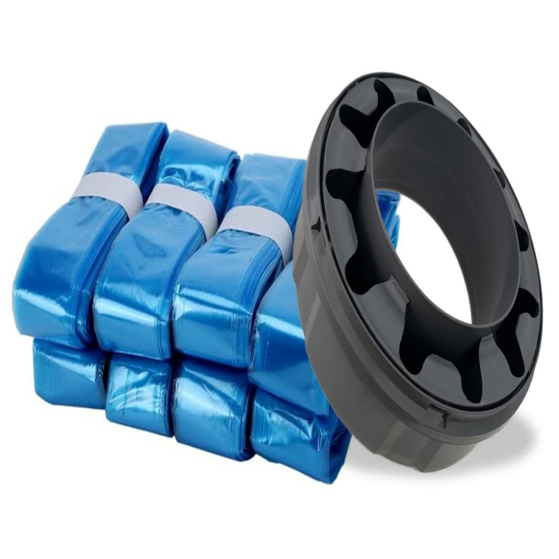 Dėžutės vystyklų šiukšlių maišeliai su dezodorantu, PE, plokščias atidarymas, vienkartiniai, 48 vnt., namų naudojimui, suderinama su Genie Angelcare sulankstomais maišais