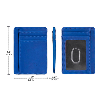 Θήκη Διαβατηρίου και Κάρτας από PU Δέρμα, Με Πολλές Θέσεις Καρτών, Unisex, Οριζόντιος Τετράγωνος Σχεδιασμός, Εκτύπωση Λογοτύπου