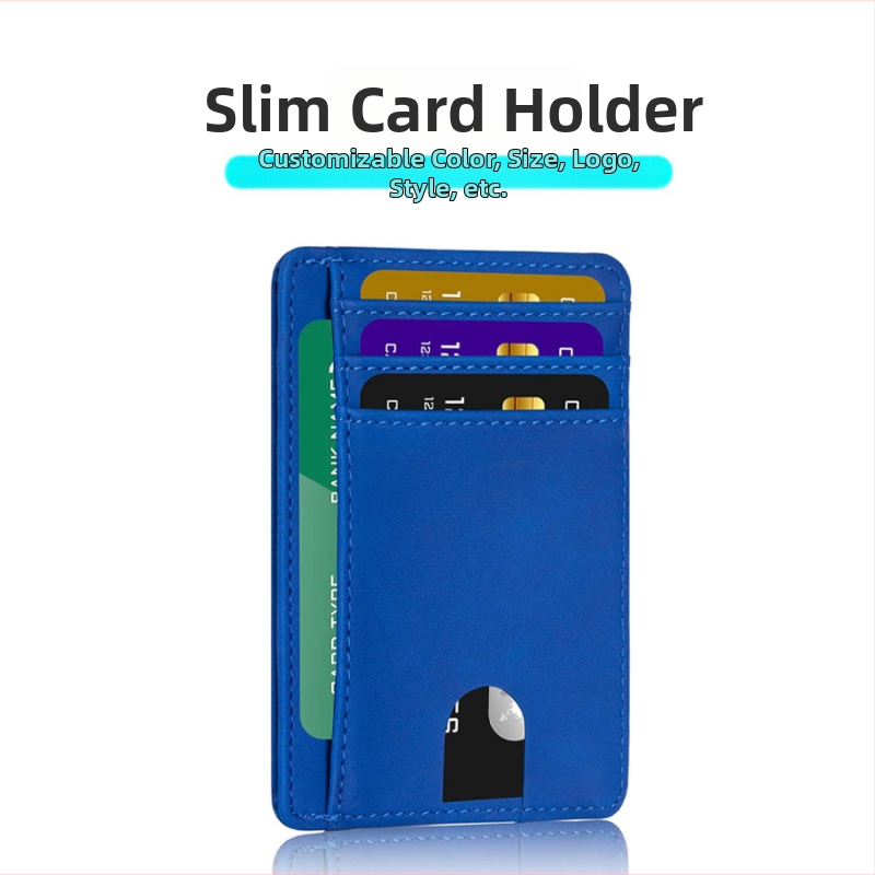 Θήκη Διαβατηρίου και Κάρτας από PU Δέρμα, Με Πολλές Θέσεις Καρτών, Unisex, Οριζόντιος Τετράγωνος Σχεδιασμός, Εκτύπωση Λογοτύπου
