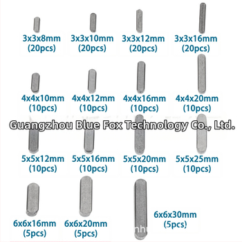 Πλαϊκός κλειδί-βύσμα Type A με δύο κεφαλές και ημικυκλικό άκρο, παράλληλη/τετράγωνη διατομή, GB1096 πρότυπο, μάρκα Blue Fox