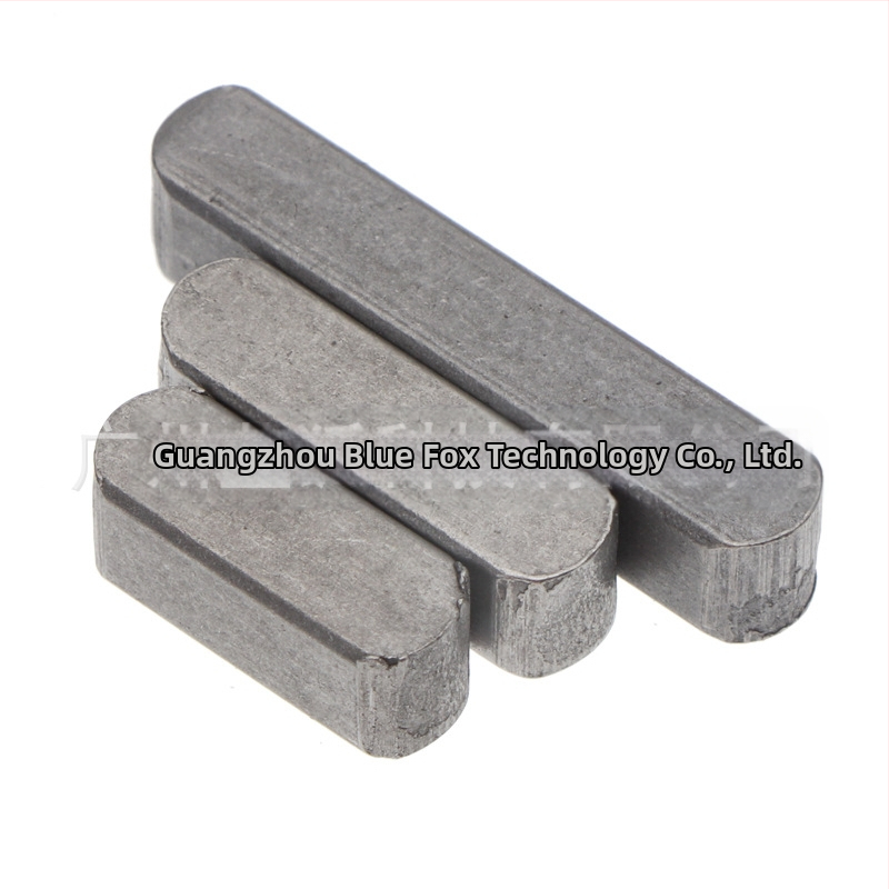 Плосък ключов щифт Type A с двуглав полуокръжен край, паралелен/квадратен профил, стандарт GB1096, марка Blue Fox