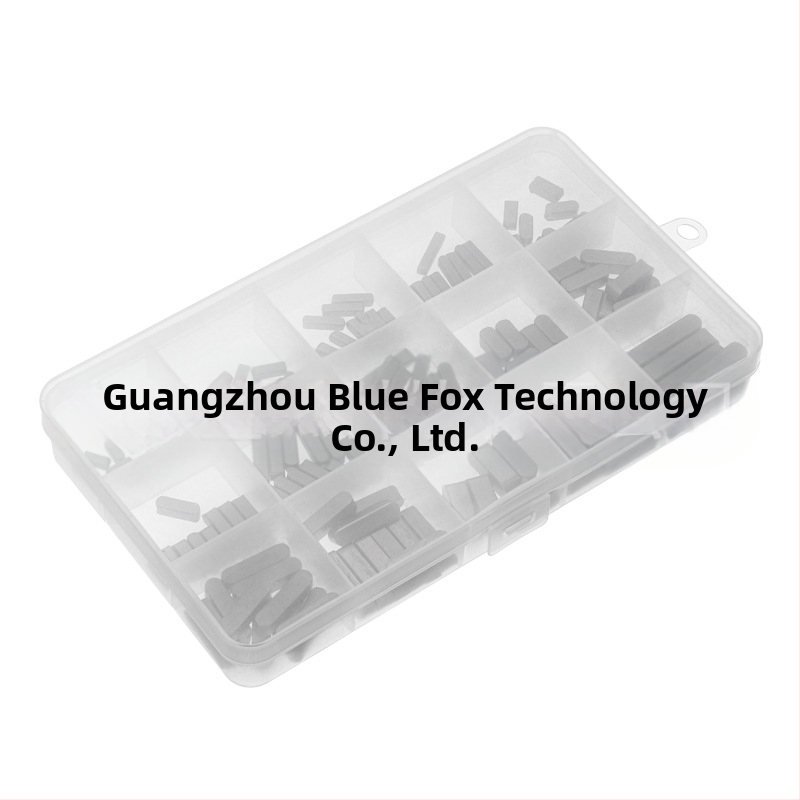 Плосък ключов щифт Type A с двуглав полуокръжен край, паралелен/квадратен профил, стандарт GB1096, марка Blue Fox