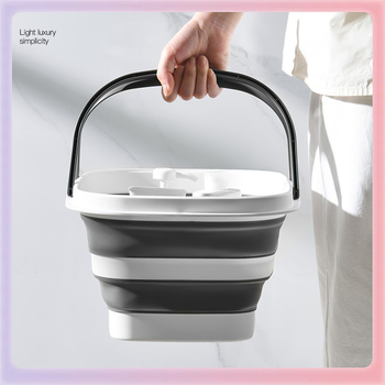 Αναδιπλούμενο καλάθι πλυσίματος με χειρολαβές, πολυχρηστικό καλάθι για φρούτα και λαχανικά και αποθήκευση, σετ 10 τεμαχίων, υλικό PP+TPE, μοντέρνο μινιμαλιστικό στυλ