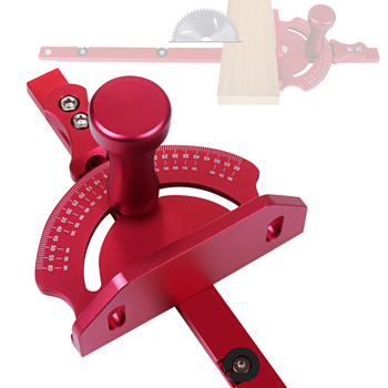 Ξυλουργικό Τ-track από κράμα αλουμινίου, γωνιακό μετρούμενο εργαλείο με δίσκο για γρήγορη τοποθέτηση