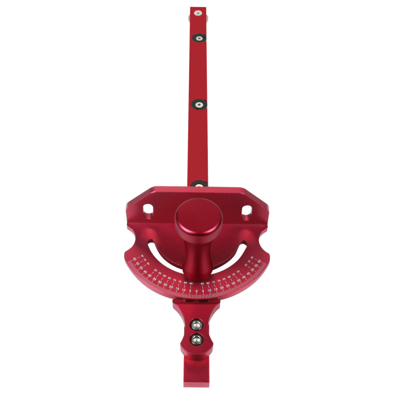 Ξυλουργικό Τ-track από κράμα αλουμινίου, γωνιακό μετρούμενο εργαλείο με δίσκο για γρήγορη τοποθέτηση