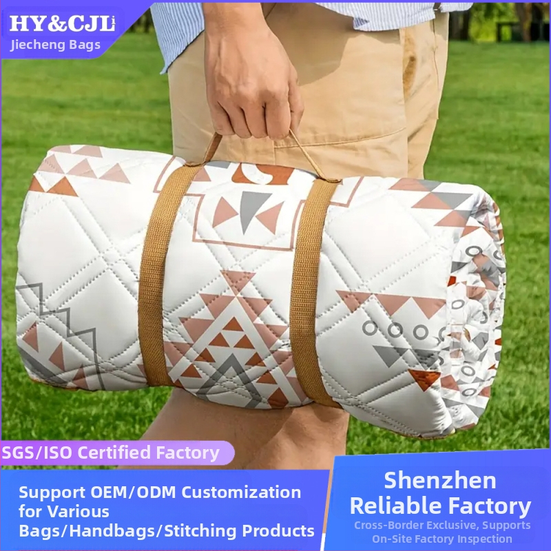 Individualizuotas pikniko kilimėlis lauko kempingui – sulankstomas, atsparus vandeniui, Oxford audinys, modelis 05093, 400 g, tinkamas keliems žmonėms