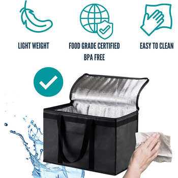 Θερμομονωτική τσάντα αποθήκευσης, μεγάλη χωρητικότητα, ύφασμα Oxford 600D, πολυχρηστική, χρήση κουζίνας
