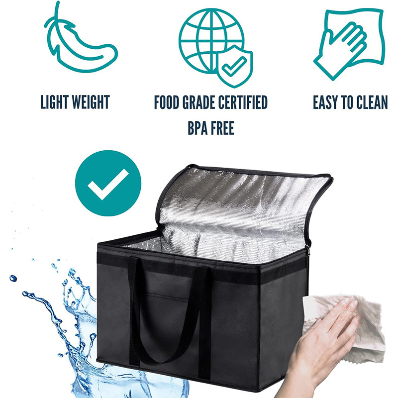 Termoizolācijas uzglabāšanas soma, liela ietilpība, 600D Oxford audums, daudzfunkcionāla, virtuves lietošanai