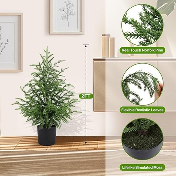 Brad artificial de Crăciun Hua Qian – Material plastic, Copac de Crăciun, Potrivit pentru Crăciun, Brand Hua Qian