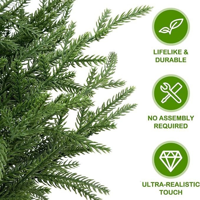 Brad artificial de Crăciun Hua Qian – Material plastic, Copac de Crăciun, Potrivit pentru Crăciun, Brand Hua Qian