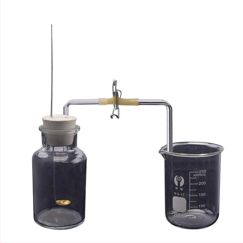 Учебно устройство за измерване съдържанието на кислород във въздуха чрез изгаряне на червен фосфор