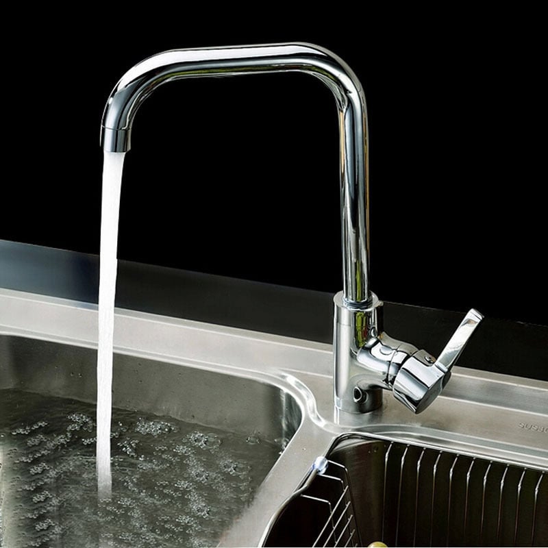 Virtuvės plautuvės maišytuvo su pasukamu korpusu, varinis korpusas, keraminis vožtuvo šerdis, 10 mm įvadas/išvadas, 35 mm vožtuvo sėdynės skersmuo