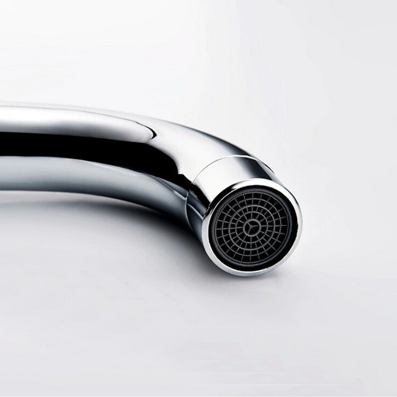 Virtuvės plautuvės maišytuvo su pasukamu korpusu, varinis korpusas, keraminis vožtuvo šerdis, 10 mm įvadas/išvadas, 35 mm vožtuvo sėdynės skersmuo