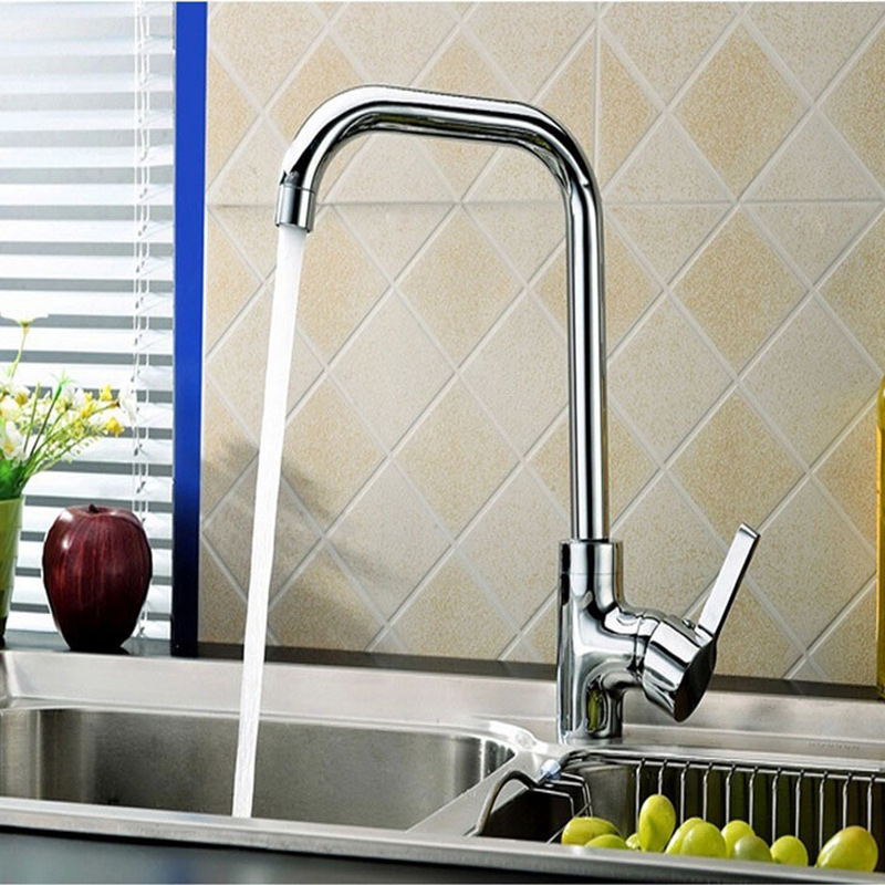 Virtuvės plautuvės maišytuvo su pasukamu korpusu, varinis korpusas, keraminis vožtuvo šerdis, 10 mm įvadas/išvadas, 35 mm vožtuvo sėdynės skersmuo