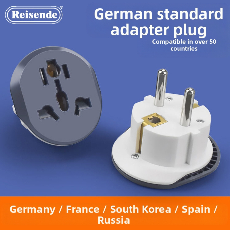 REISENDE ταξιδιωτικός μετατροπέας – συμβατότητα με γερμανικές, ευρωπαϊκές, πρίζες Μέσης Ανατολής, γαλλικές, κορεατικές και ρωσικές· CE και ROHS πιστοποιημένα; λειτουργία μετατροπής