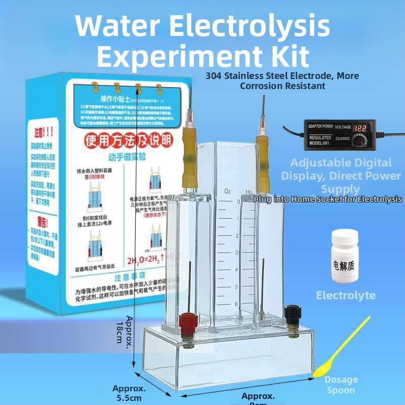 Hofmann υδατικής ηλεκτρολύσεως δοκιμαστικό σύστημα – Παραγωγή υδρογόνου και οξυγόνου, Εκπαιδευτική συσκευή χημείας, Τροφοδοσία ηλεκτρολύτη