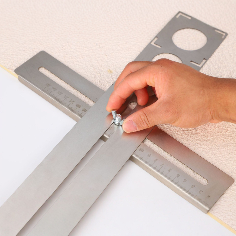 Yilin Μέτρο Ευθυγράμμισης Οπών για Κεραμικά Πλακίδια και Γυαλί – 60 Θέσεων, Με Θήκη και Παξιμάδι