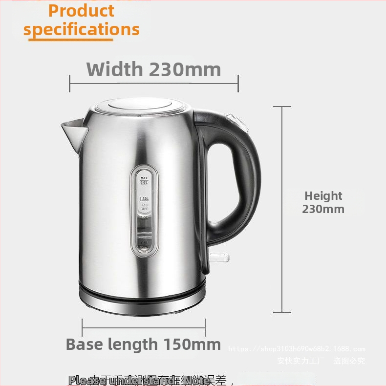 Ηλεκτρικός βραστήρας από ανοξείδωτο ατσάλι, 110 V, 1350 W, αυτόματη απενεργοποίηση, προστασία από υπερθέρμανση και προστασία από ξηρό βρασμό.