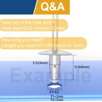 Rivet kit: Aluminum rivets, Hollow rivets, 600 pcs