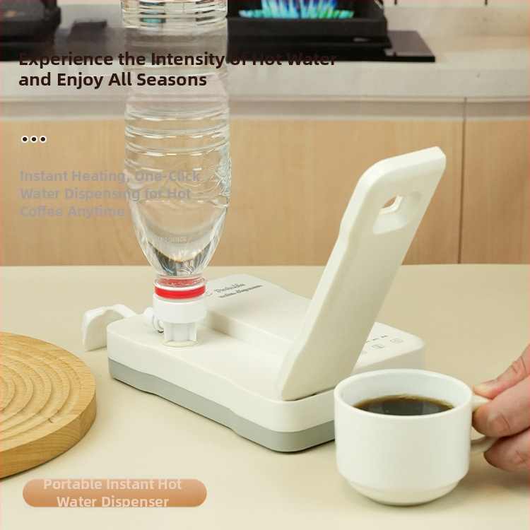 Чайник с помпа за мигновено нагряване на вода, пластмасов корпус, механично управление, захранване чрез кабел, мини стил/карикатура, модел 1