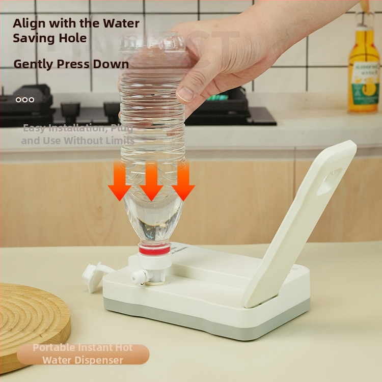 Чайник с помпа за мигновено нагряване на вода, пластмасов корпус, механично управление, захранване чрез кабел, мини стил/карикатура, модел 1