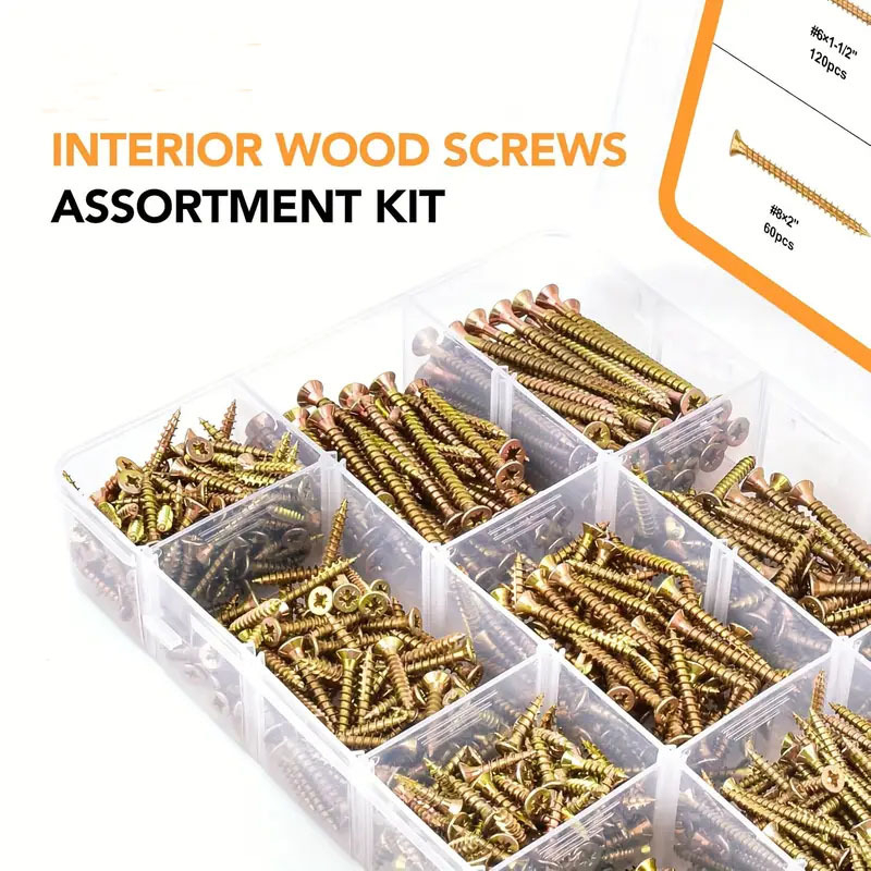 Σετ βιδών αυτοτρύπαντων με επίπεδη κεφαλή Phillips για γυψοσανίδες, ξύλο και μοριοσανίδες (Χαλύβας άνθρακα, γαλβανισμένες, YB846-76, Τάξη 4.8)