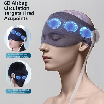 Масажна каска за глава и очи с въздушни възглавници, USB захранване, 3 скорости, модел GX-501