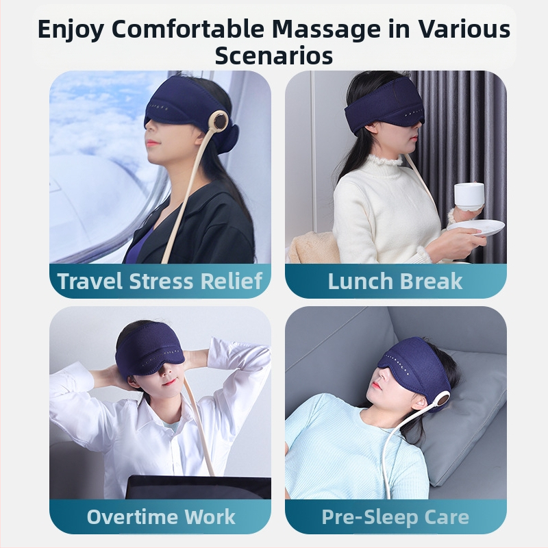 Масажна каска за глава и очи с въздушни възглавници, USB захранване, 3 скорости, модел GX-501