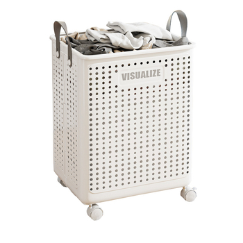 Αναδιπλώμενος κάδος πλυντηρίου από PP για σαλόνι και μπάνιο — μοντέρνος μινιμαλιστικός σχεδιασμός αποθήκευσης βρώμικων ρούχων, 1 τεμάχιο