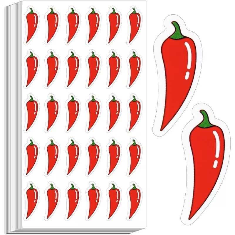 Στικέρ πιπεριών τσίλι – αυτοκόλλητα, αδιάβροχα και ανθεκτικά στη σχίσιμο; αγροτικό στυλ για χειροτεχνίες, άλμπουμ και ημερολόγια; κατάλληλα για φορητούς υπολογιστές, βαλίτσες, skateboard, ψυγεία, ντουλάπες, τοίχους, κιθάρες, αυτοκίνητα, μοτοσικλέτες και πο