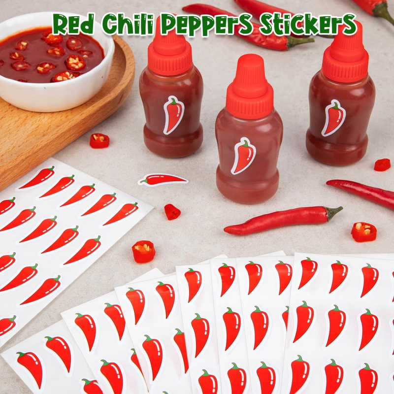 Στικέρ πιπεριών τσίλι – αυτοκόλλητα, αδιάβροχα και ανθεκτικά στη σχίσιμο; αγροτικό στυλ για χειροτεχνίες, άλμπουμ και ημερολόγια; κατάλληλα για φορητούς υπολογιστές, βαλίτσες, skateboard, ψυγεία, ντουλάπες, τοίχους, κιθάρες, αυτοκίνητα, μοτοσικλέτες και πο