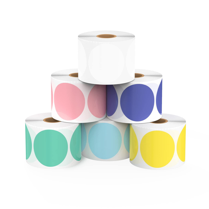 Kūrinės savarankiškai lipnios terminės etiketės gaminio identifikavimui — karšto liejimo klijai, 0,02 mm storis, Glassine atgal, terminis spausdinimas