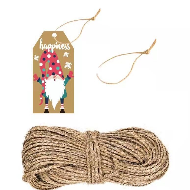 Ετικέτα Αγίου Βασίλη σε Kraft Χαρτί - ζωγραφισμένο κρεμαστό διακοσμητικό για χριστουγεννιάτικη συσκευασία δώρων