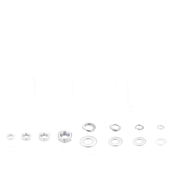 Σετ εξωτερικών εξάγωνων βιδών με φλάντζες, 520 τεμάχια, ανοξείδωτο ατσάλι, κατηγορία A2-70