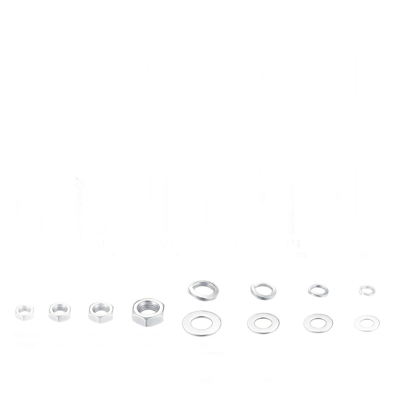 Σετ εξωτερικών εξάγωνων βιδών με φλάντζες, 520 τεμάχια, ανοξείδωτο ατσάλι, κατηγορία A2-70