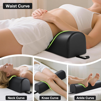 Подложка за повдигане на долен крайник за следоперативна рехабилитация – полукръгла вълнообразна възглавница за крак с облекчаване на подуване и натиск, ядро от полиестерно влакно, височина 5.1–10 cm, мултифункционална масажна възглавница