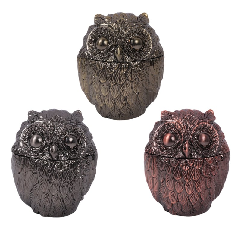 Gunter bagoly-ihletésű négyrétegű cinkötvözet gyógynövény őrlő, kézi