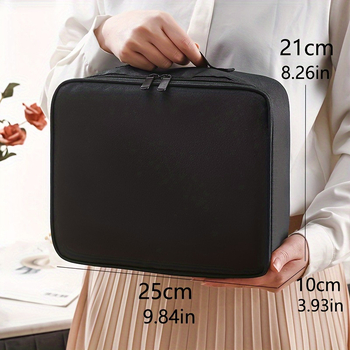 Органайзер за грим и тоалетни принадлежности, голям капацитет, нейлонова външна част с полиестерна подплата, стил за пътуване, унисекс