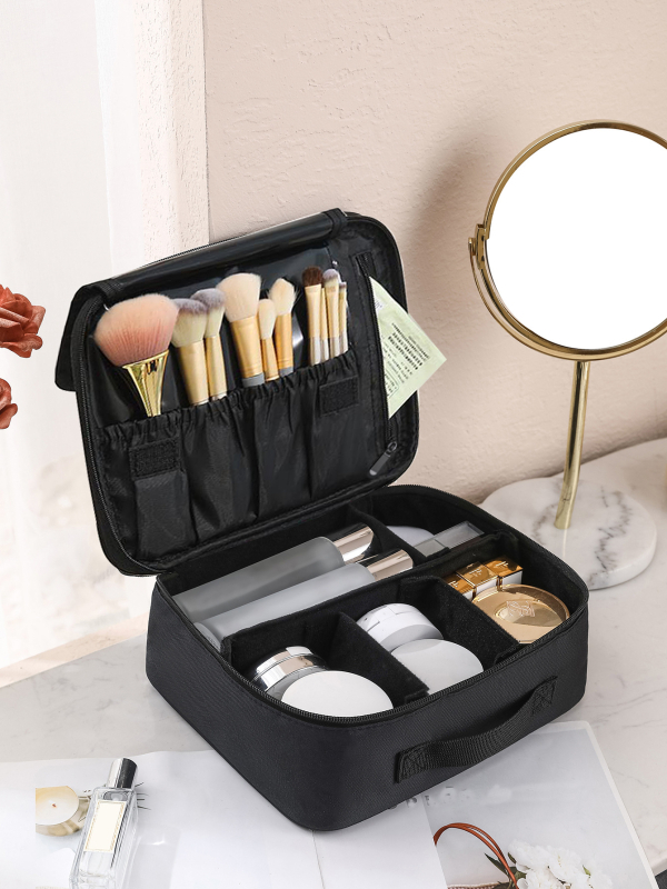 Make-up un kosmētikas organizators, lielas ietilpības, neilona ārējā virsma ar poliestera oderi, brīvā laika ceļošanas stils, unisex