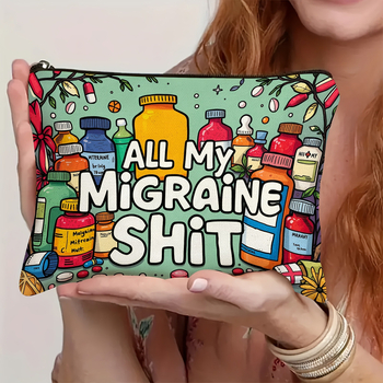 Τσάντα Μακιγιάζ με ανθεκτικό φερμουάρ που δεν ξεθωριάζει, φορητός πολυλειτουργικός οργανωτής καλλυντικών (40 g, μοντέλο myc-882, εκτύπωση με μεταφορά θερμότητας)