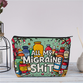 Τσάντα Μακιγιάζ με ανθεκτικό φερμουάρ που δεν ξεθωριάζει, φορητός πολυλειτουργικός οργανωτής καλλυντικών (40 g, μοντέλο myc-882, εκτύπωση με μεταφορά θερμότητας)