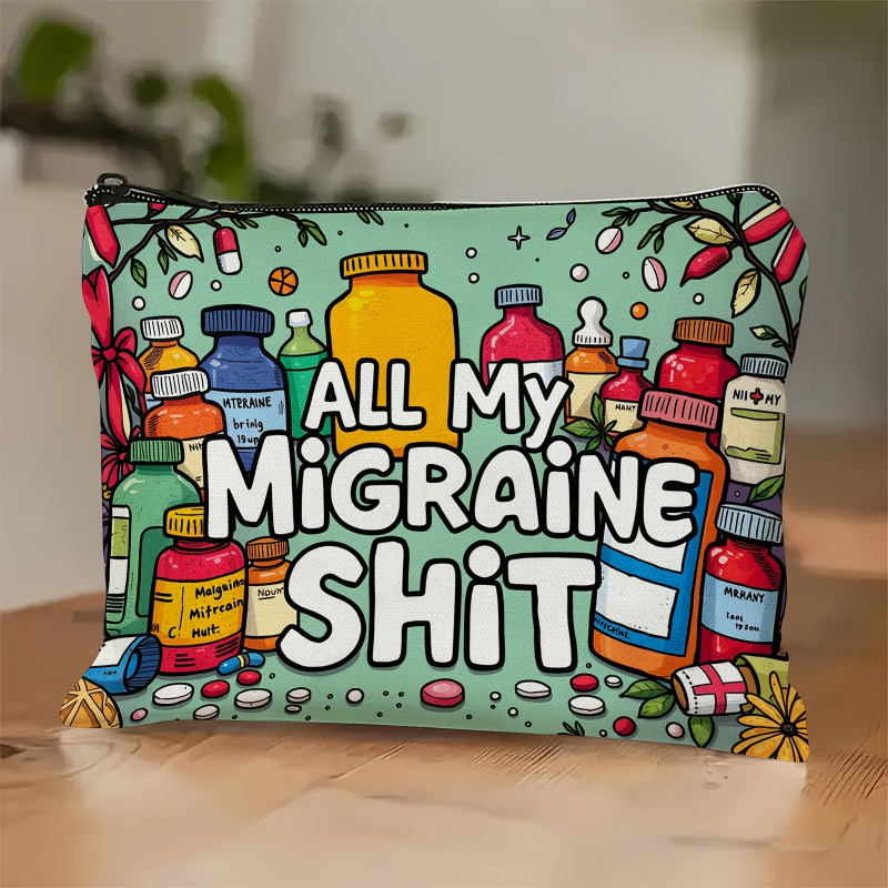 Τσάντα Μακιγιάζ με ανθεκτικό φερμουάρ που δεν ξεθωριάζει, φορητός πολυλειτουργικός οργανωτής καλλυντικών (40 g, μοντέλο myc-882, εκτύπωση με μεταφορά θερμότητας)