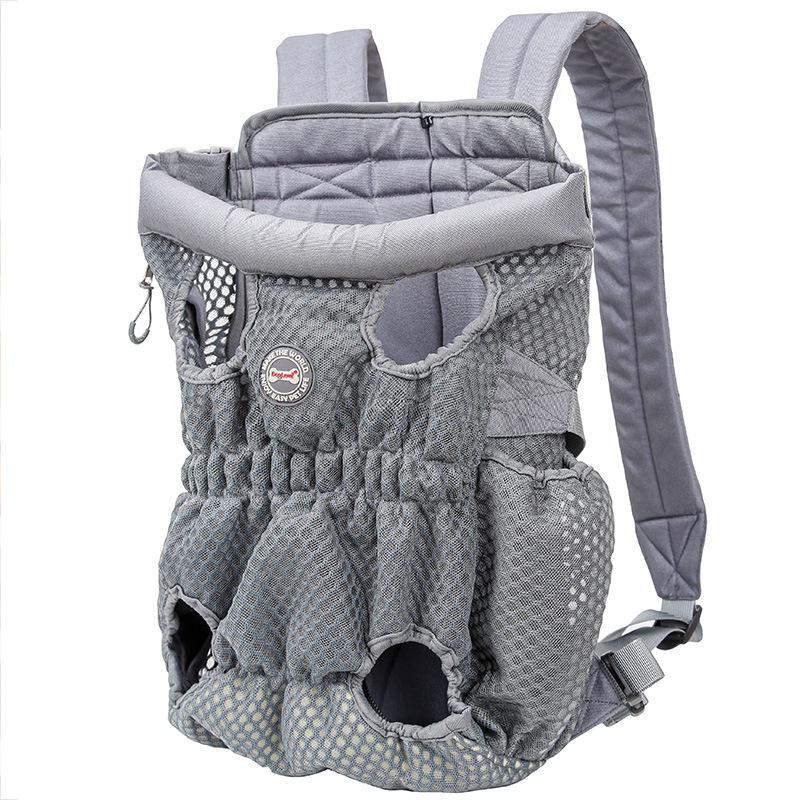 DogLemi Suņu un kaķu krūšu mugursoma, elpojošs Oxford audums un sietu materiāls, 2L ietilpība, mīksts, gatavs privātajai zīmei