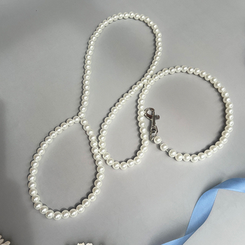 Zibo Λουρί κατοικίδιου, διακοσμητικά τεχνητά μαργαριτάρια, μη επεκτειόμενο, 10 τεμάχια σε συσκευασία