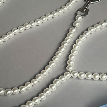 Zibo Λουρί κατοικίδιου, διακοσμητικά τεχνητά μαργαριτάρια, μη επεκτειόμενο, 10 τεμάχια σε συσκευασία