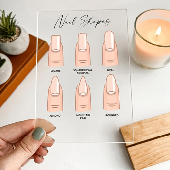 Ακρυλική πινακίδα επίδειξης νυχιών - σήμα επιλογής για σαλόνι μανικιούρ με λογότυπο - μοντέλο MY