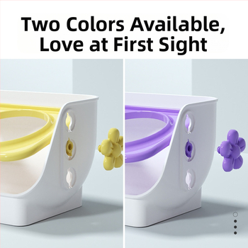 Ενισχυμένο διπλό μπολ για γάτες με αντιδιαρροϊκή σχεδίαση για σίτιση και πόση (ABS)