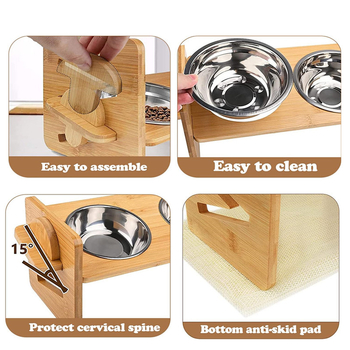 Ξύλινο Ράφι Τροφής για Γάτες με Αυτόματο Σύστημα Διατροφής